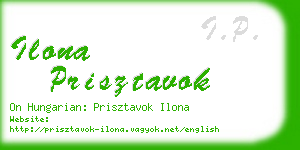ilona prisztavok business card